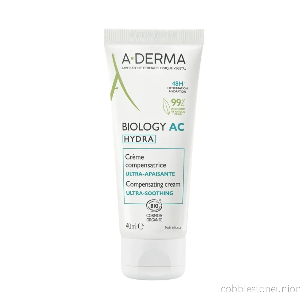 A-Derma, Biology AC Hydra, Vegan, Soothing, Daily, Cream, Skin, 40 ml