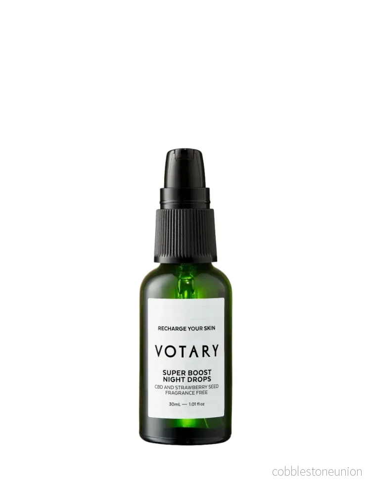 Votary, Super Boost, CBD och jordgubbsfrön, Återhämtning, Natt, Olja, För ansiktet, 30 ml