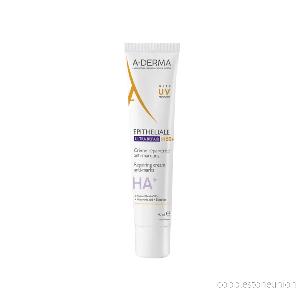A-Derma, Epitheliale Ultra Repair, Reparation, Daglig, Kräm, Kropp, SPF 50+, 40 ml