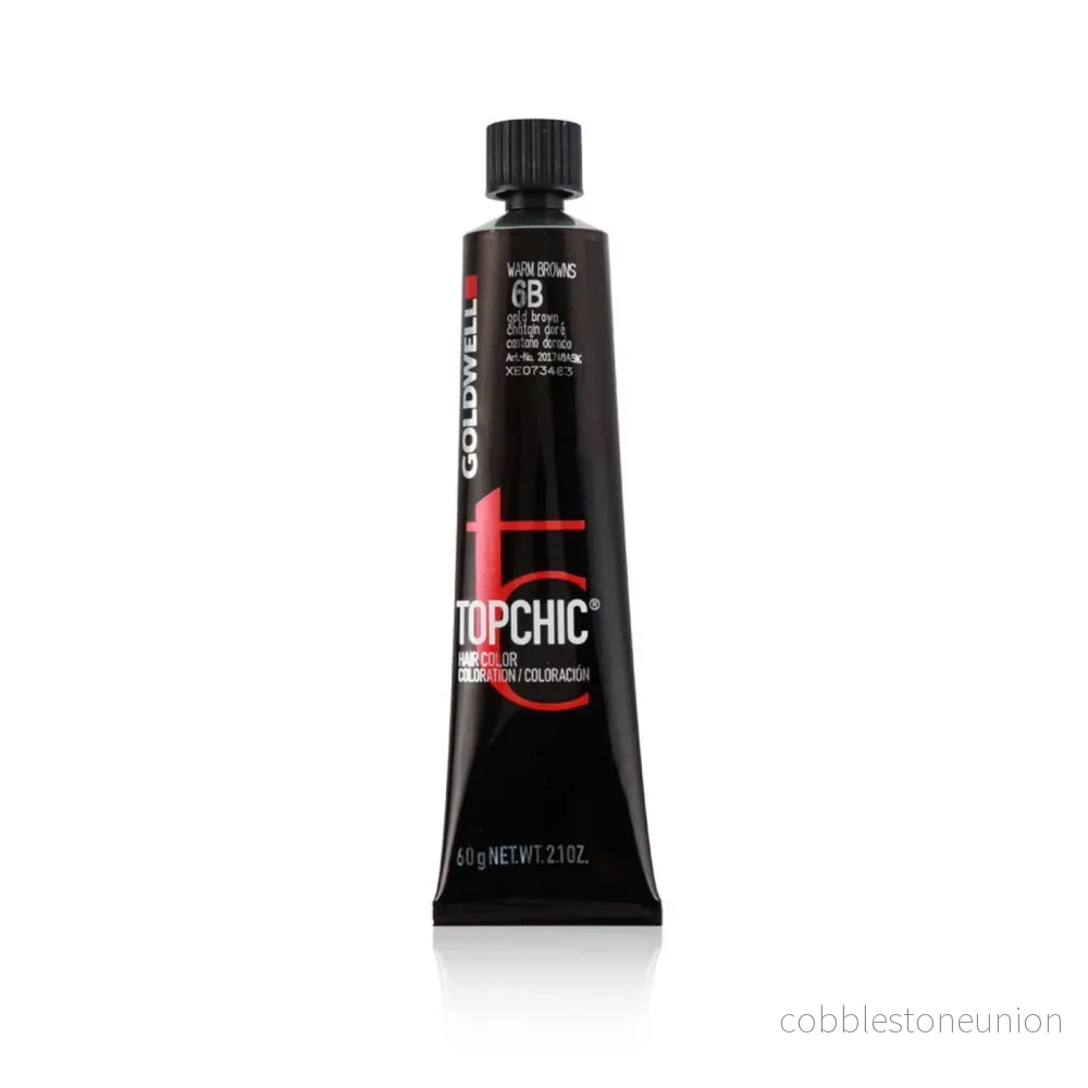 Goldwell, TopChic, Permanent hårfärg, 6B Gold Brown, 60 ml