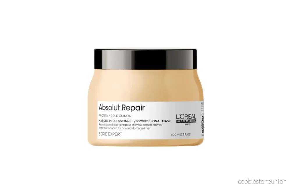 L’Oreal Professionnel, Serie Expert Absolut Repair, Protein + Guldquinoa, Hårbehandlingskrämmask, Omedelbar ytbehandling, 500 ml L’Oreal Professionnel, Serie Expert Absolut Repair, Protein + Guldquinoa, Hårbehandlingskrämmask, Omedelbar ytbehandling, 500 ml