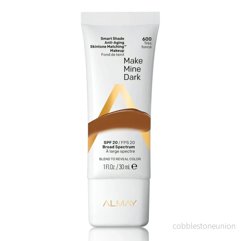 Almay, Smart Shade, Tone-matching, Liquid Foundation, 600, Make Mine Dark, SPF 20, 30 ml