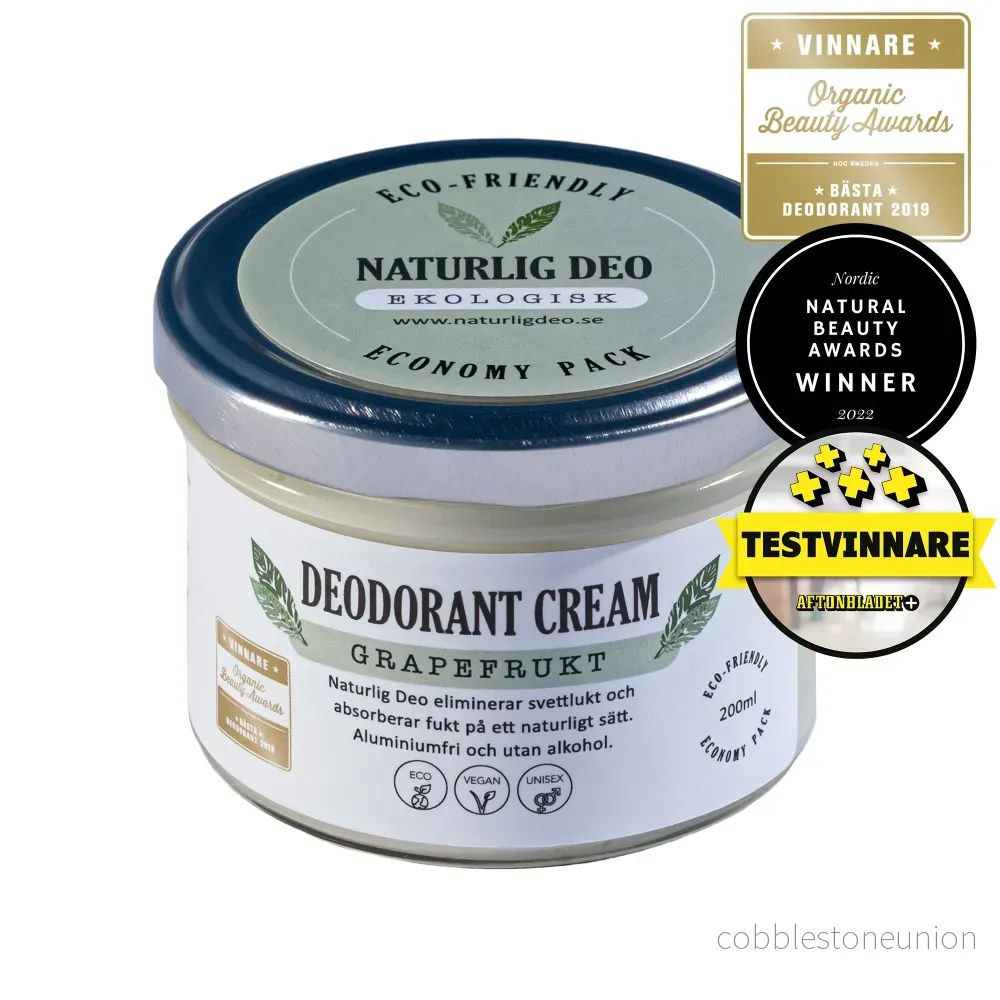 Naturlig Deo- Ekologisk deodorant cream Grapefrukt Naturlig Deo- Ekologisk deodorant cream Grapefrukt