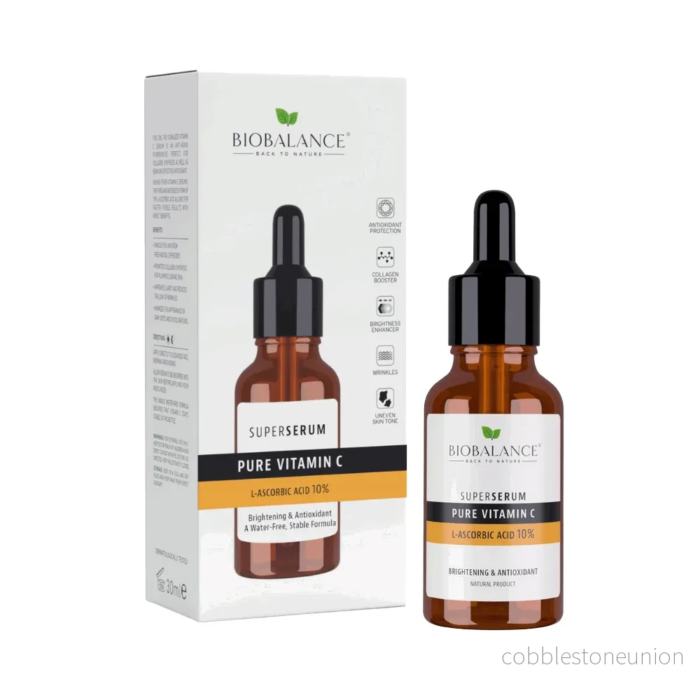 Bio Balance, Pure Vitamin C, Brightening & Anti-Aging, Dag & Natt, Serum, För ansikte & hals, 30 ml Bio Balance, Pure Vitamin C, Brightening & Anti-Aging, Dag & Natt, Serum, För ansikte & hals, 30 ml