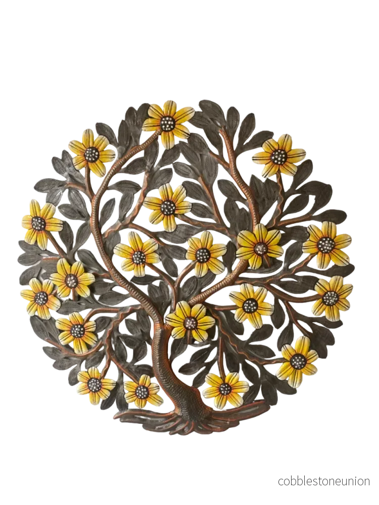 Gula blommor 3D – Väggdekoration 59 cm Gula blommor 3D – Väggdekoration 59 cm