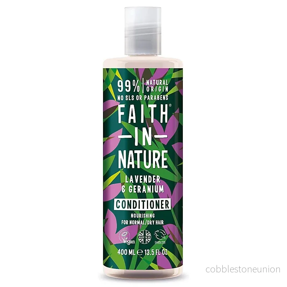 Faith In Nature, Lavender & Geranium, Hårbalsam, Näringsrik, 400 ml