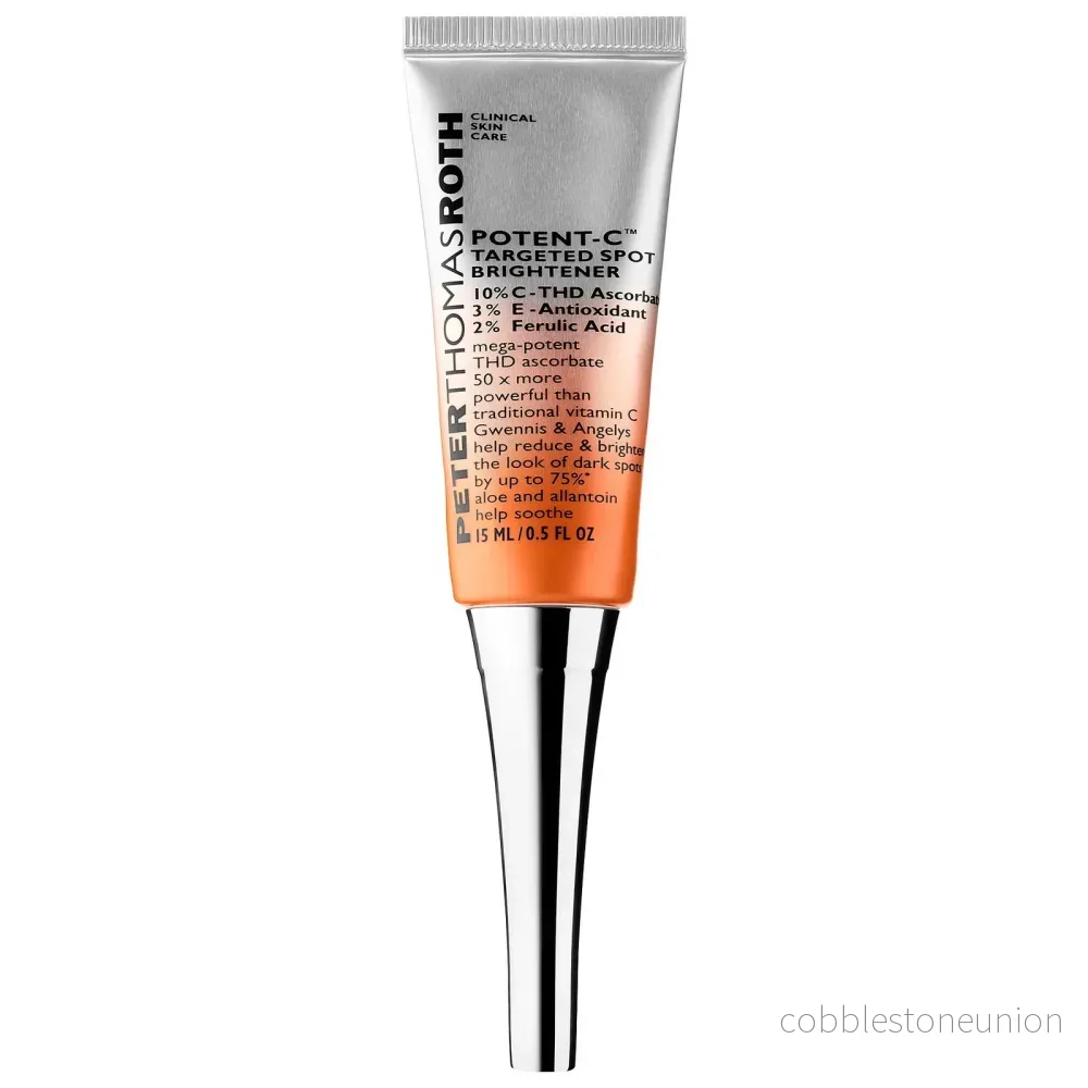 Peter Thomas Roth, Potent-C, Vitamin C, Anti-blemish, Lokal behandlingskräm, För fläckar och pigmenteringar, För ansiktet, 15 ml Peter Thomas Roth, Potent-C, Vitamin C, Anti-blemish, Lokal behandlingskräm, För fläckar och pigmenteringar, För ansiktet, 15 ml