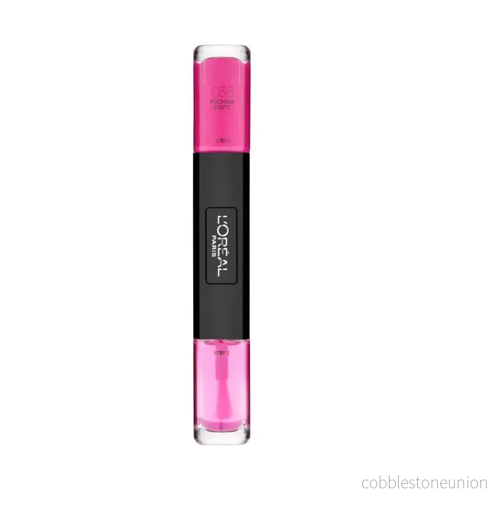 L’Oreal Paris, Infallible, Nagellack 2-i-1, 036, Fuchsiaupplopp, 2 x 5 ml L’Oreal Paris, Infallible, Nagellack 2-i-1, 036, Fuchsiaupplopp, 2 x 5 ml