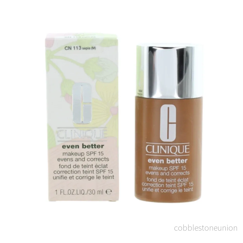 Clinique, Even Better, Parabenfri, Återfuktande, Flytande foundation, CN 113, Sepia, SPF 15, 30 ml Clinique, Even Better, Parabenfri, Återfuktande, Flytande foundation, CN 113, Sepia, SPF 15, 30 ml