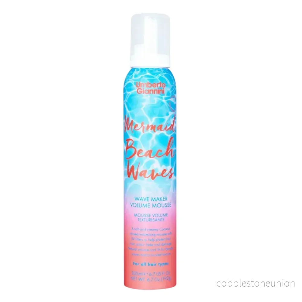 Umberto Giannini, Mermaid Beach Waves, Hair Styling Mousse, Volumising & Texturising, Light, 200 ml Umberto Giannini, Mermaid Beach Waves, Hair Styling Mousse, Volumising & Texturising, Light, 200 ml