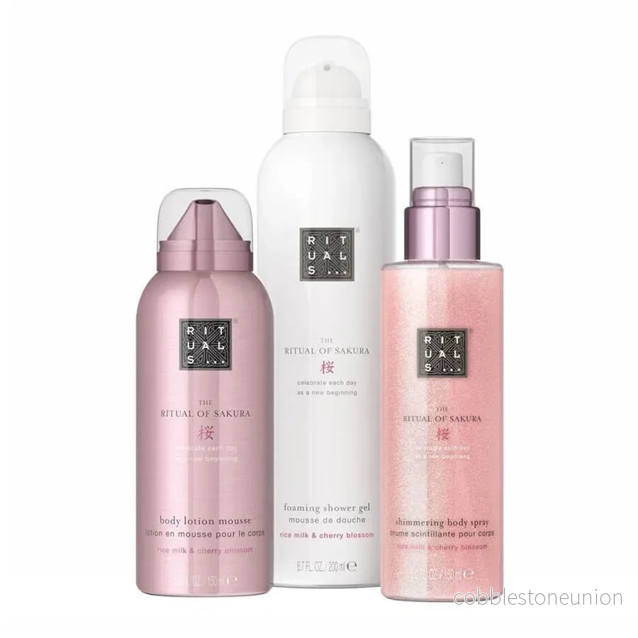 Set Rituals: The Ritual Of Sakura, duschmousse, 200 ml + The Ritual Of Sakura, skimmer, kroppsspray, 150 ml + The Ritual Of Sakura, kroppslotion, 150 ml Set Rituals: The Ritual Of Sakura, duschmousse, 200 ml + The Ritual Of Sakura, skimmer, kroppsspray, 150 ml + The Ritual Of Sakura, kroppslotion, 150 ml