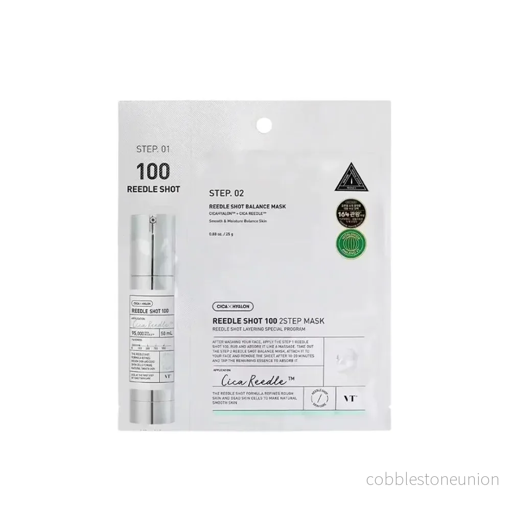 VT Cosmetics, Reedle Shot 100 2 Step, Firming, Moisturizing, Face Mask, For the face, 26.5 g VT Cosmetics, Reedle Shot 100 2 Step, Firming, Moisturizing, Face Mask, For the face, 26.5 g