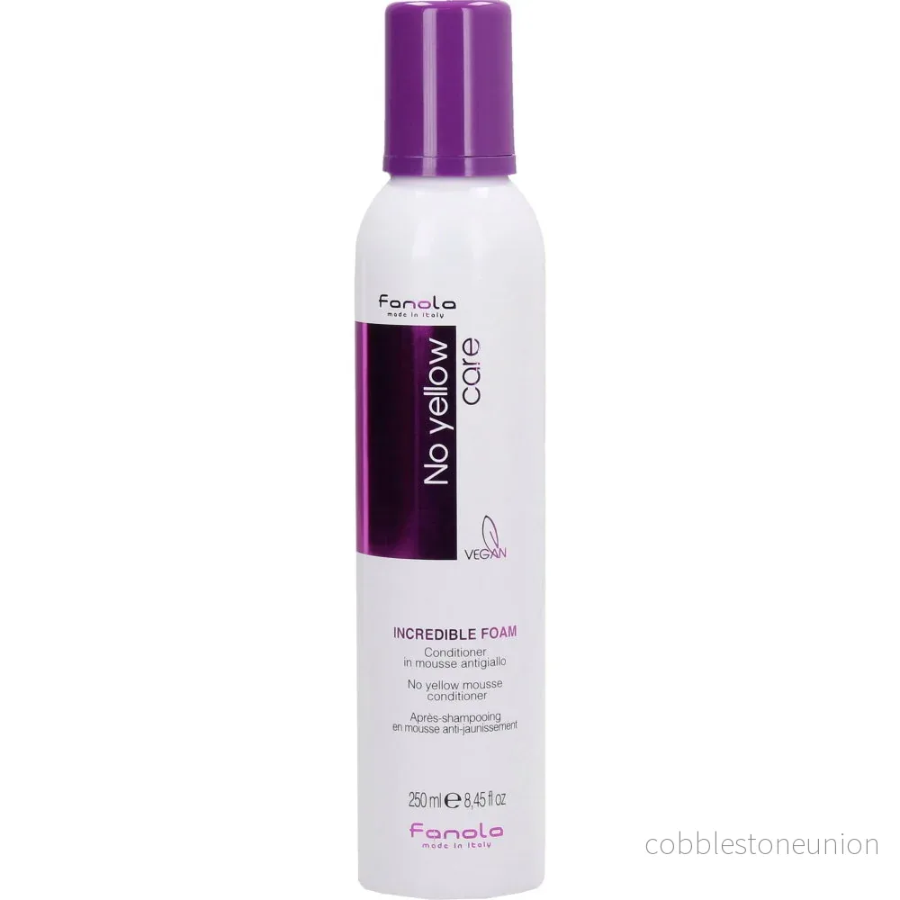 Fanola, No Yellow Incredible, Leave-in skumconditioner, För neutralisering av gula toner, 250 ml