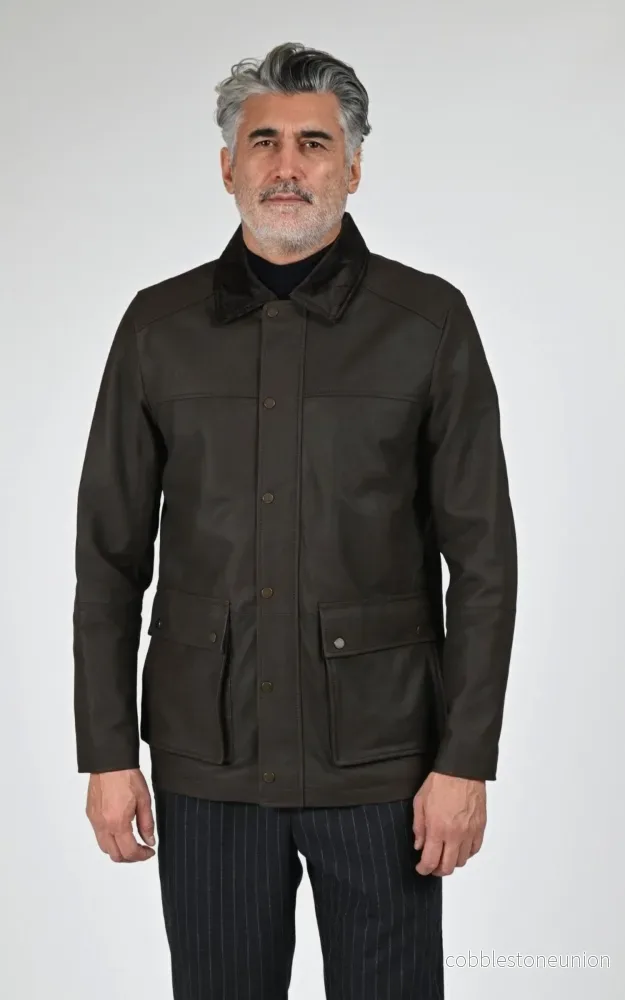 Jack Brown Split Leather Jacket - Men