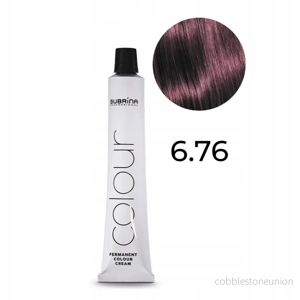 Subrina Professional, Permanent Colour, Argan, Permanent hårfärg, 6/76 Mörkblond Violett Kastanj, 100 ml
