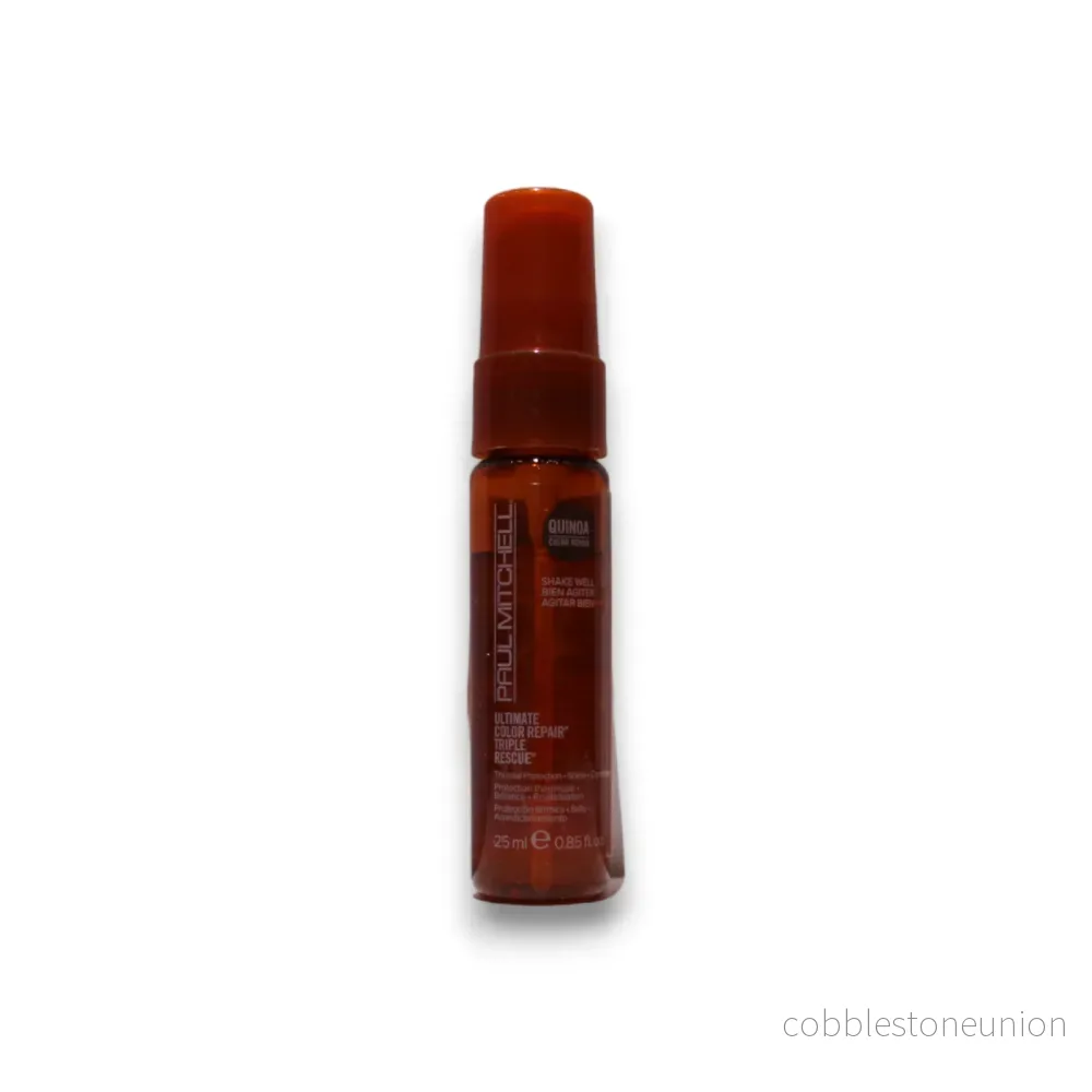 Paul Mitchell, Ultimate Color Repair Triple Rescue, Leave-in-krämbehandling för hår, Värmeskydd/Glans & Skick, 25 ml
