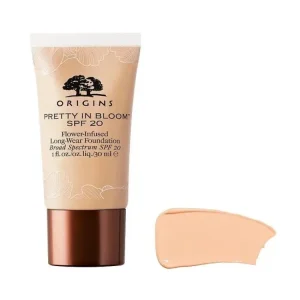 Origins, Pretty In Bloom, Långvarig, Krämfoundation, 540, Medium djup gyllene varm, SPF 20, 30 ml