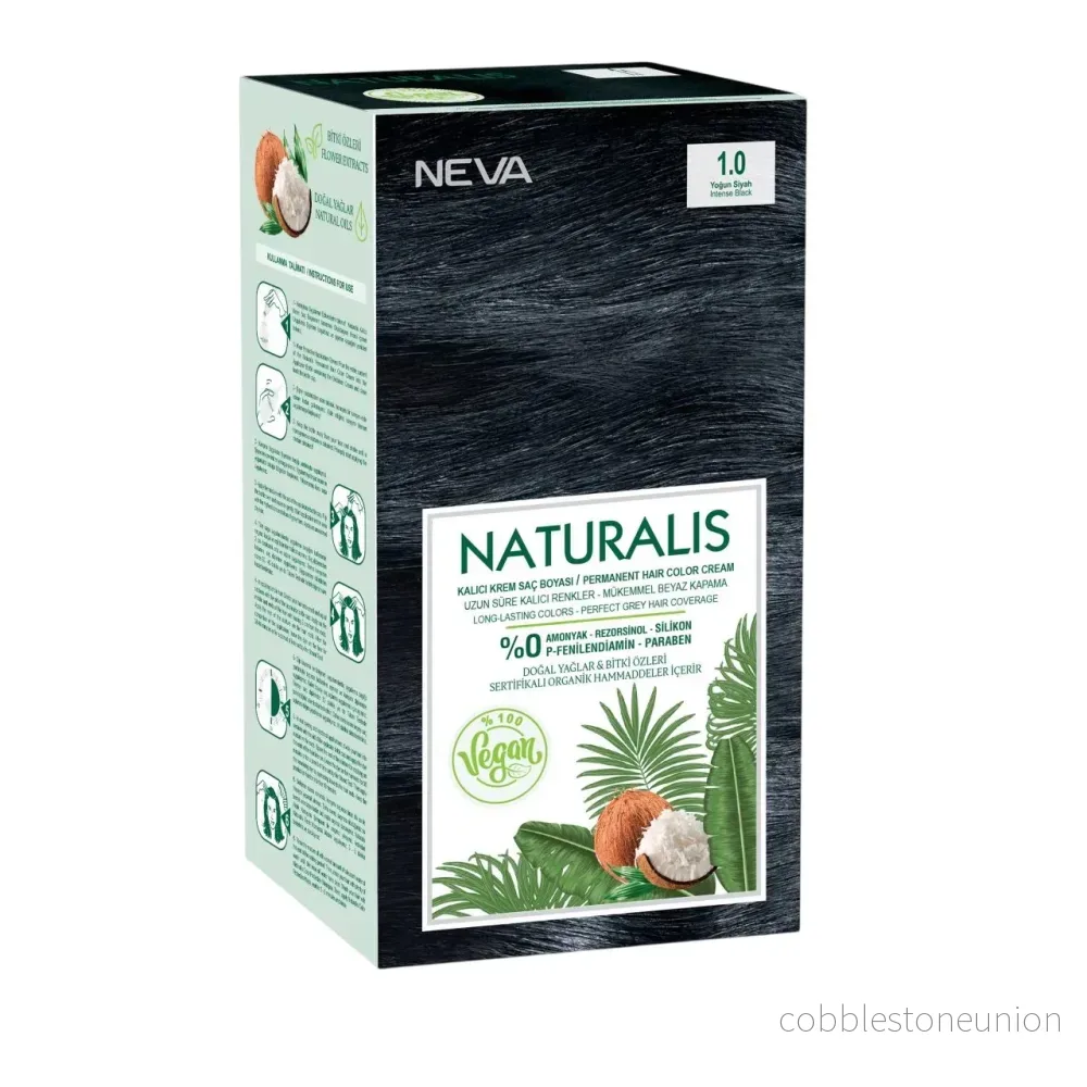 Naturalis, Neva, Vegan & Natural Ingredients, Permanent hårfärg, 1.1 Black Blue, 150 ml