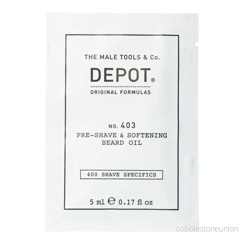 Depot, 400 Shave Specifics No. 403, Sweet almond, Emollient, Shaving oil, 5 ml