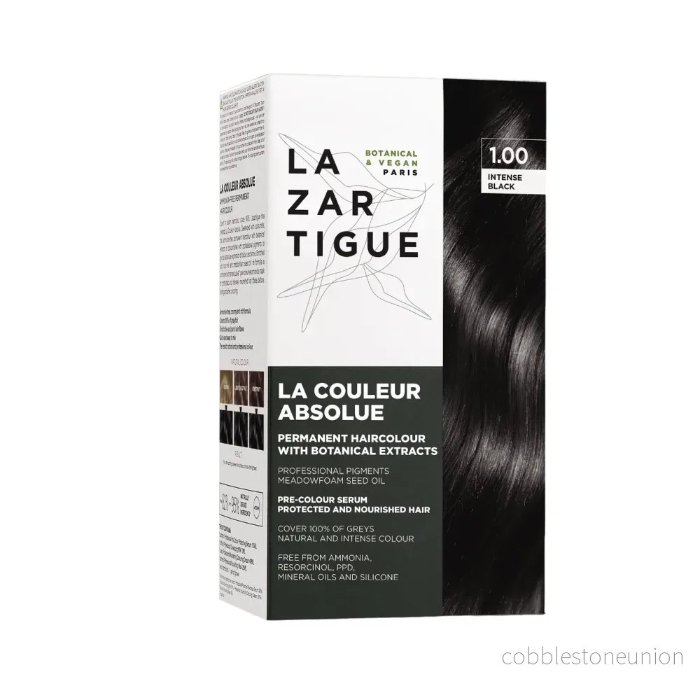 Lazartigue, La Couleur Absolue, Permanent hårfärg, 1.00 Intense Black, 143 ml Lazartigue, La Couleur Absolue, Permanent hårfärg, 1.00 Intense Black, 143 ml