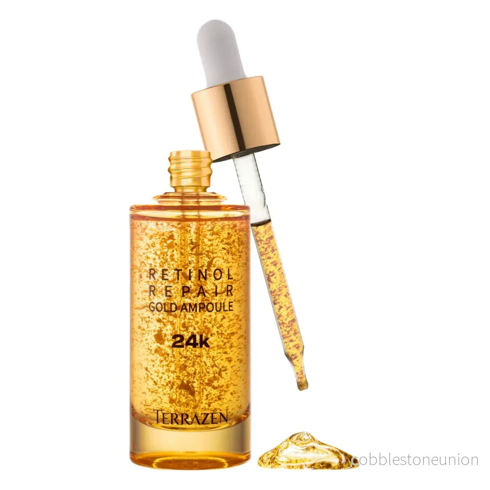 Terrazen, Retinol Repair, 24K Gold, Firming, Ampoule Treatment Serum, Anti-Aging, For Face, For Women, 50 ml