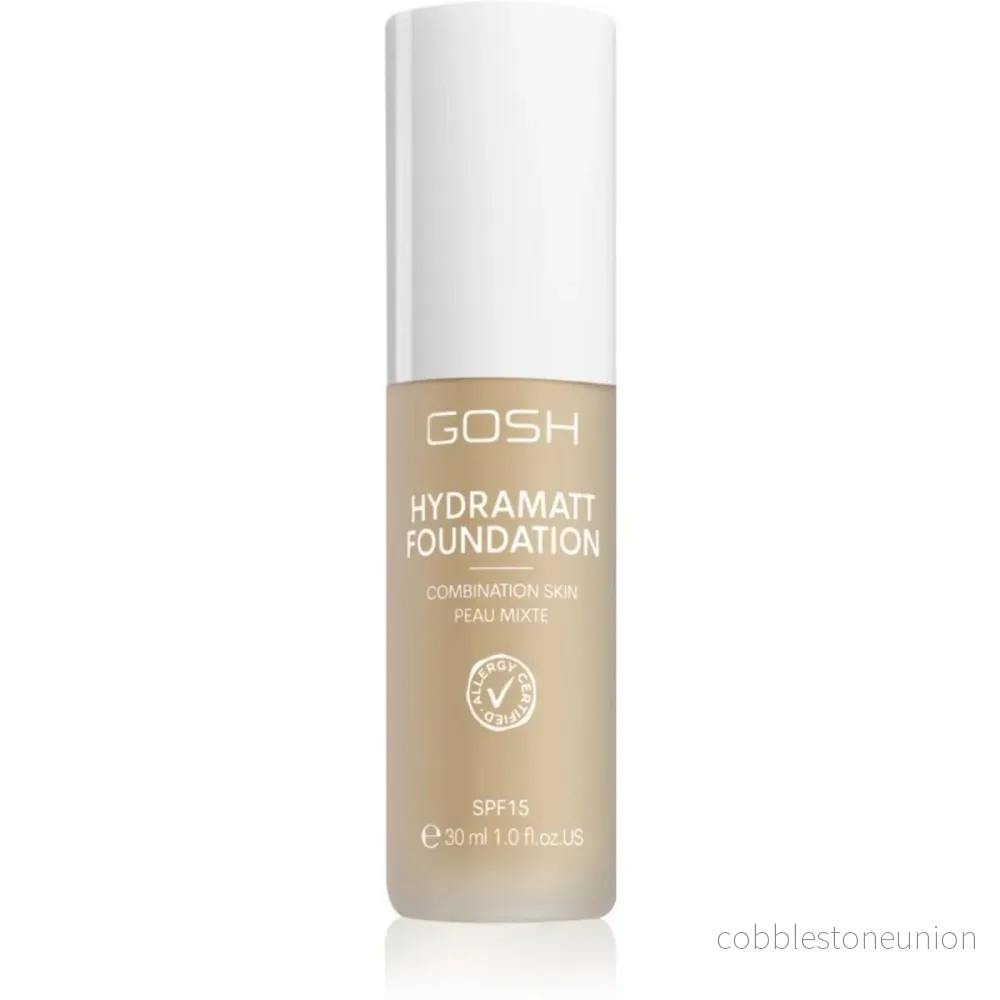 Gosh, Hydramatt, Matt, Flytande foundation, 004N, Ljus neutral, SPF 15, 30 ml