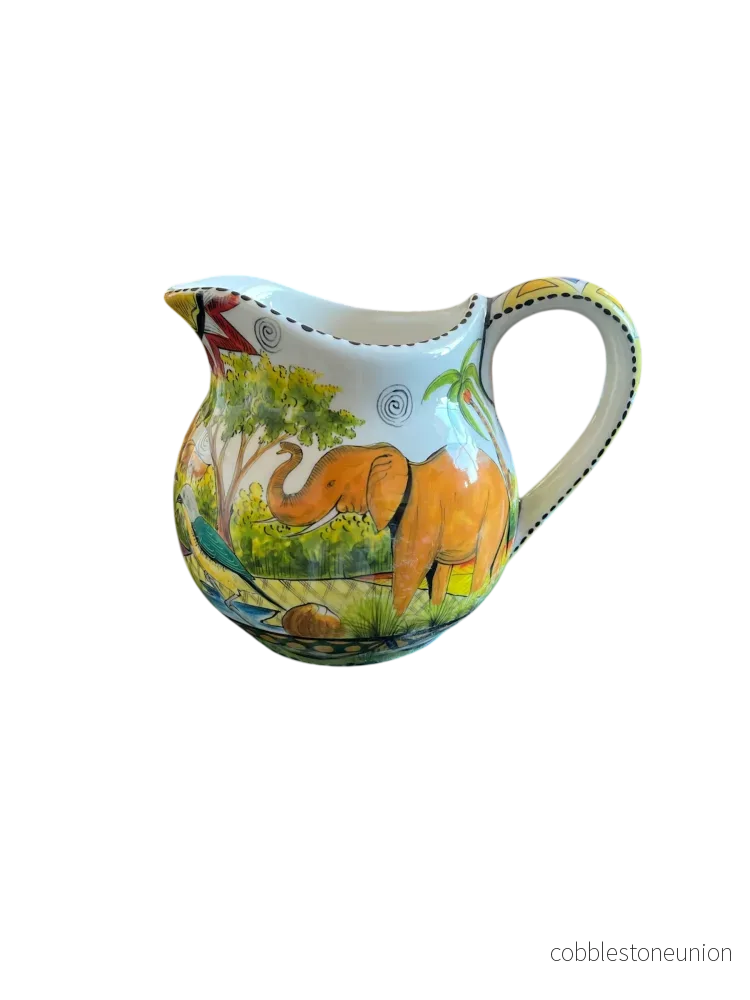 Tillbringare Safarimotiv 13 cm - Handgjort Porslin Zimbabwe