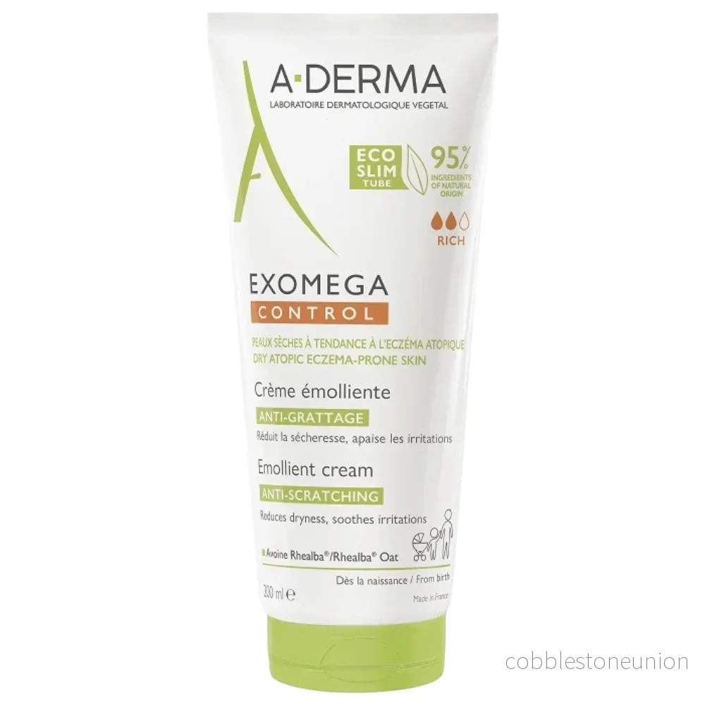 A-Derma, Exomega Control, Mjukgörande kräm, För ansikte och kropp, 200 ml