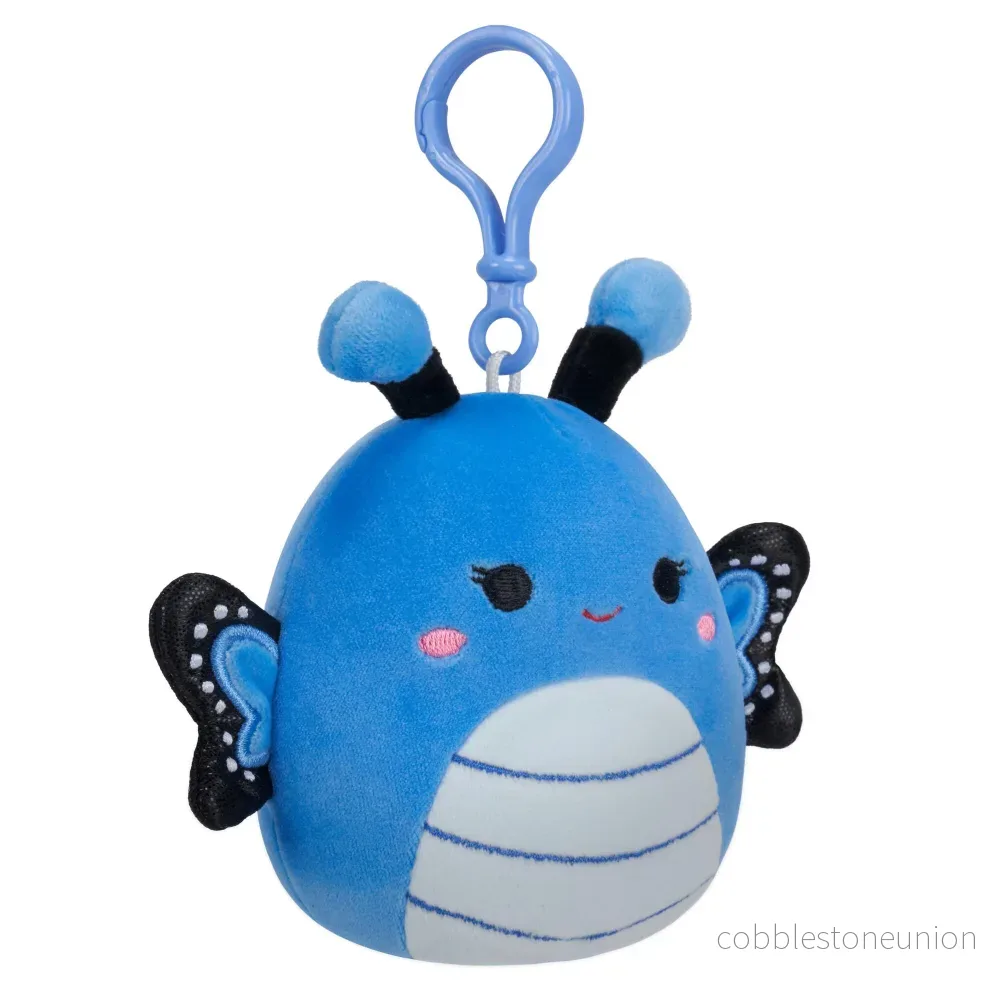 Squishmallows Clip-On Waverly The Blue Butterfly 9 Cm