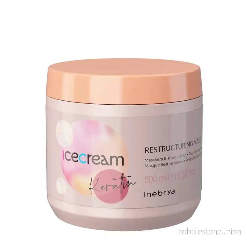 Inebrya, Ice Cream Keratin, Hårinpackning, Reparerande, 500 ml Inebrya, Ice Cream Keratin, Hårinpackning, Reparerande, 500 ml