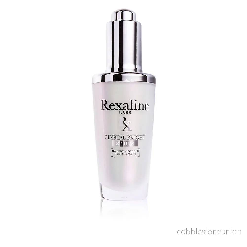 Rexaline, Crystal Bright, Hyaluronsyra + 3 lystergivande aktiva ingredienser, Illuminating, Serum, För ansiktet, 30 ml
