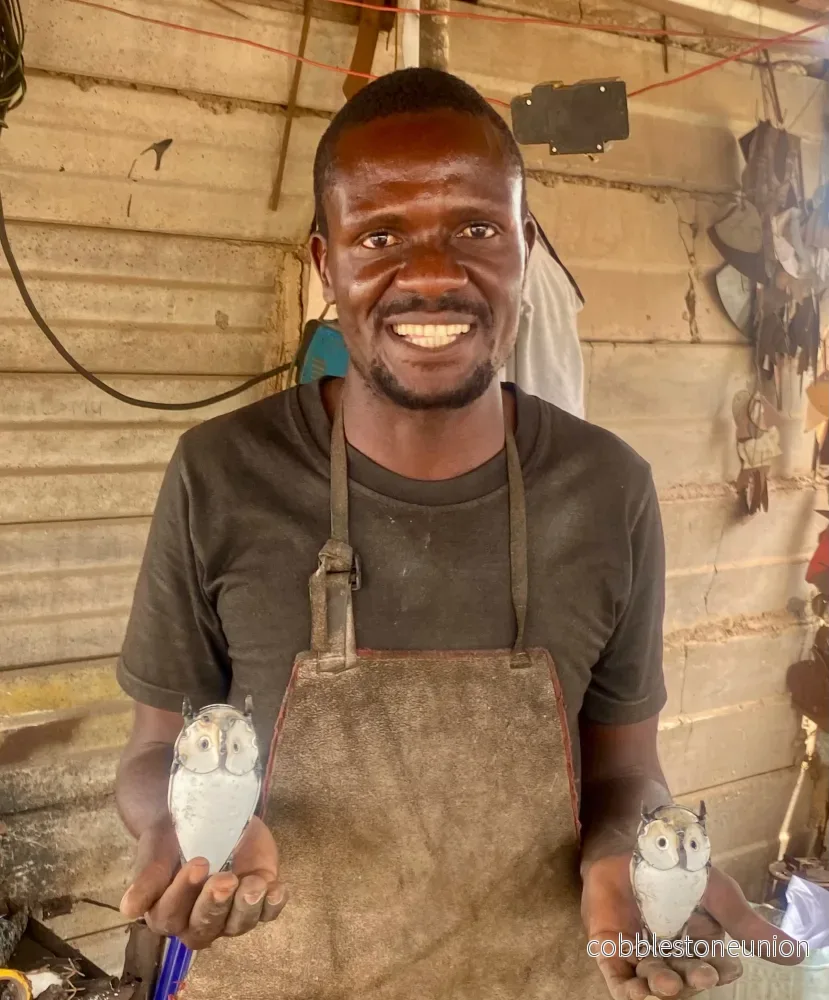 Mus 9 cm Återvunnen Metall – Zimbabwe - Bild 3