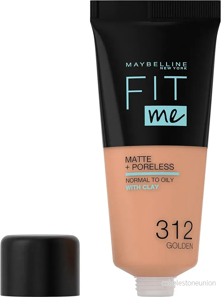 Maybelline, Fit Me Matte + Poreless, Flytande foundation, 312, Gyllene, 30 ml - Bild 2