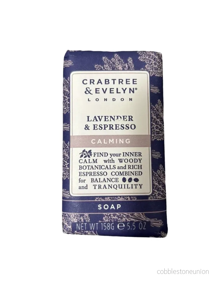 Crabtree & Evelyn, Lavender & Espresso, Calming, Soap Bar, 158 g Crabtree & Evelyn, Lavender & Espresso, Calming, Soap Bar, 158 g