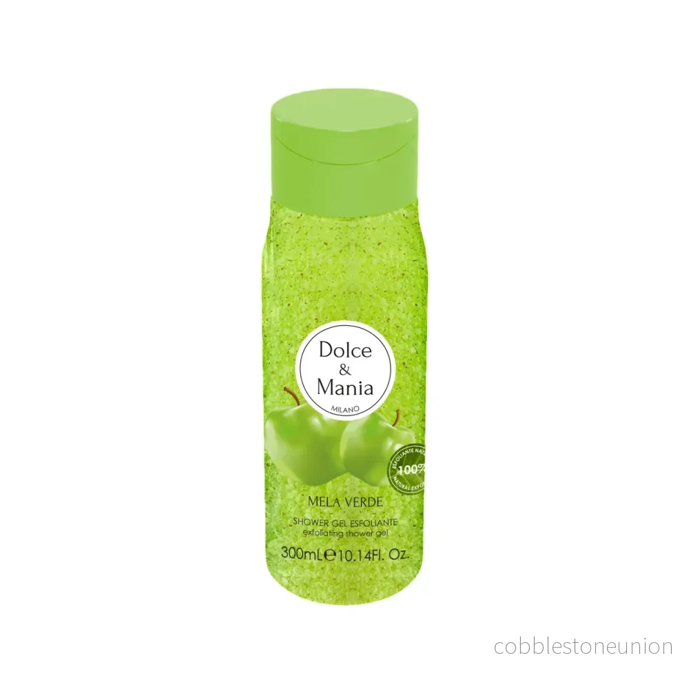 Dolce & Mania, Grönt äpple, Exfolierande, Duschgel, För alla hudtyper, 300 ml Dolce & Mania, Grönt äpple, Exfolierande, Duschgel, För alla hudtyper, 300 ml