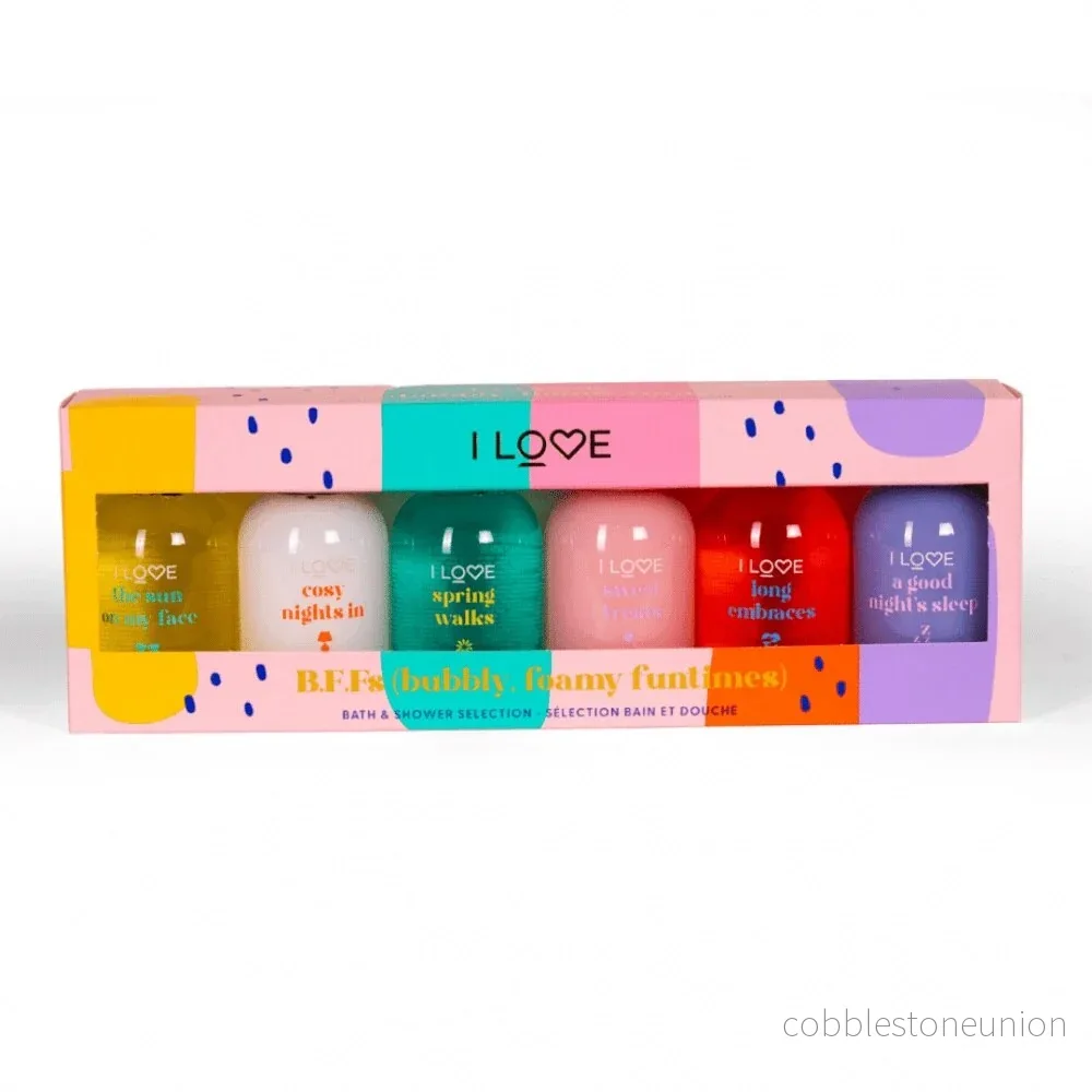 Bubbly Foamy Funtimes Set I Love: Långa Kramar, Återfuktande, Duschgel, För Alla Hudtyper, 100 ml + Söta Godsaker, Återfuktande, Duschgel, För Alla Hudtyper, 100 ml + Vårpromenader, Återfuktande, Duschgel, För Alla Hudtyper, 100 ml + Solen i Ansiktet…