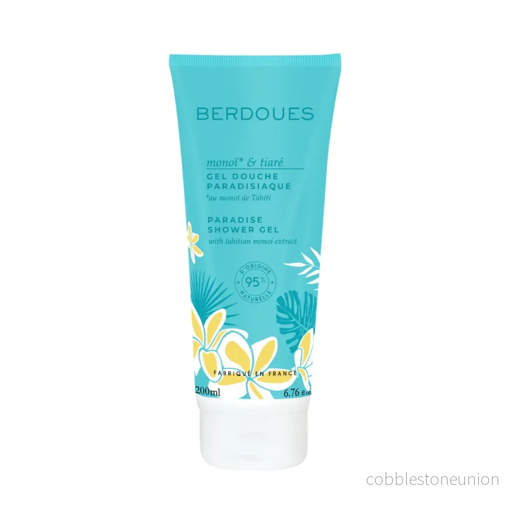 Parfums Berdoues, Monoi & Tiare, Återfuktande, Duschgel, För alla hudtyper, 200 ml Parfums Berdoues, Monoi & Tiare, Återfuktande, Duschgel, För alla hudtyper, 200 ml