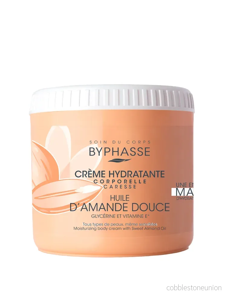 Byphasse, sötmandel, återfuktande, kroppskräm, 500 ml