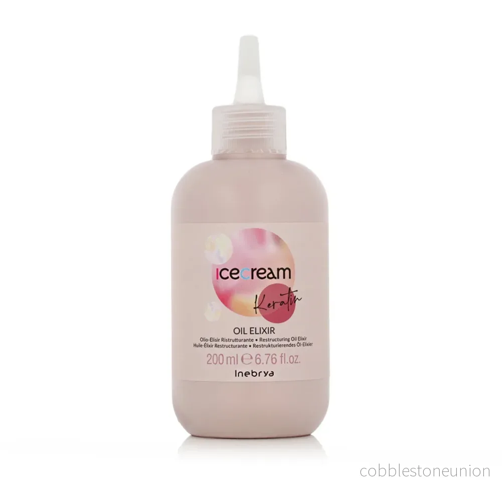 Inebrya, Ice Cream Keratin, Håroljebehandling, Omstrukturerande, 200 ml