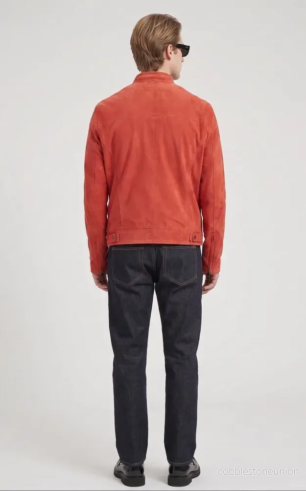 Delf Red Suede Jacket - Men - Bild 3