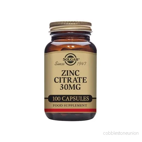 Solgar Zink Citrate 30 mg, 100 kapslar