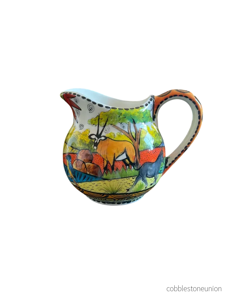 Tillbringare Safarimotiv 13 cm - Handgjort Porslin Zimbabwe - Bild 2
