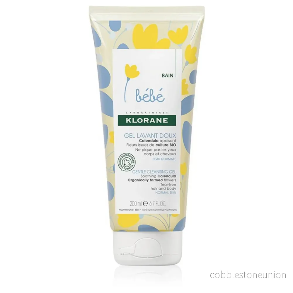 Klorane, Baby, Calendula, Milt rengörande, Rengöringsgel, För hår och kropp, 200 ml Klorane, Baby, Calendula, Milt rengörande, Rengöringsgel, För hår och kropp, 200 ml