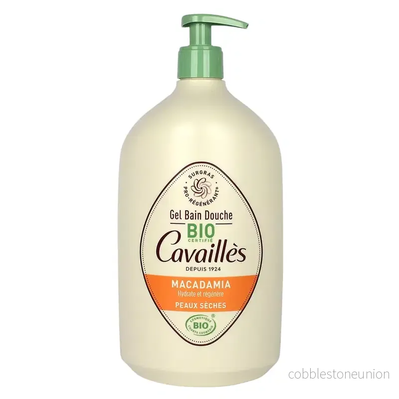 Roge Cavailles, Bio, Macadamia, Regenererande, Duscholja, För torr hud, 1000 ml