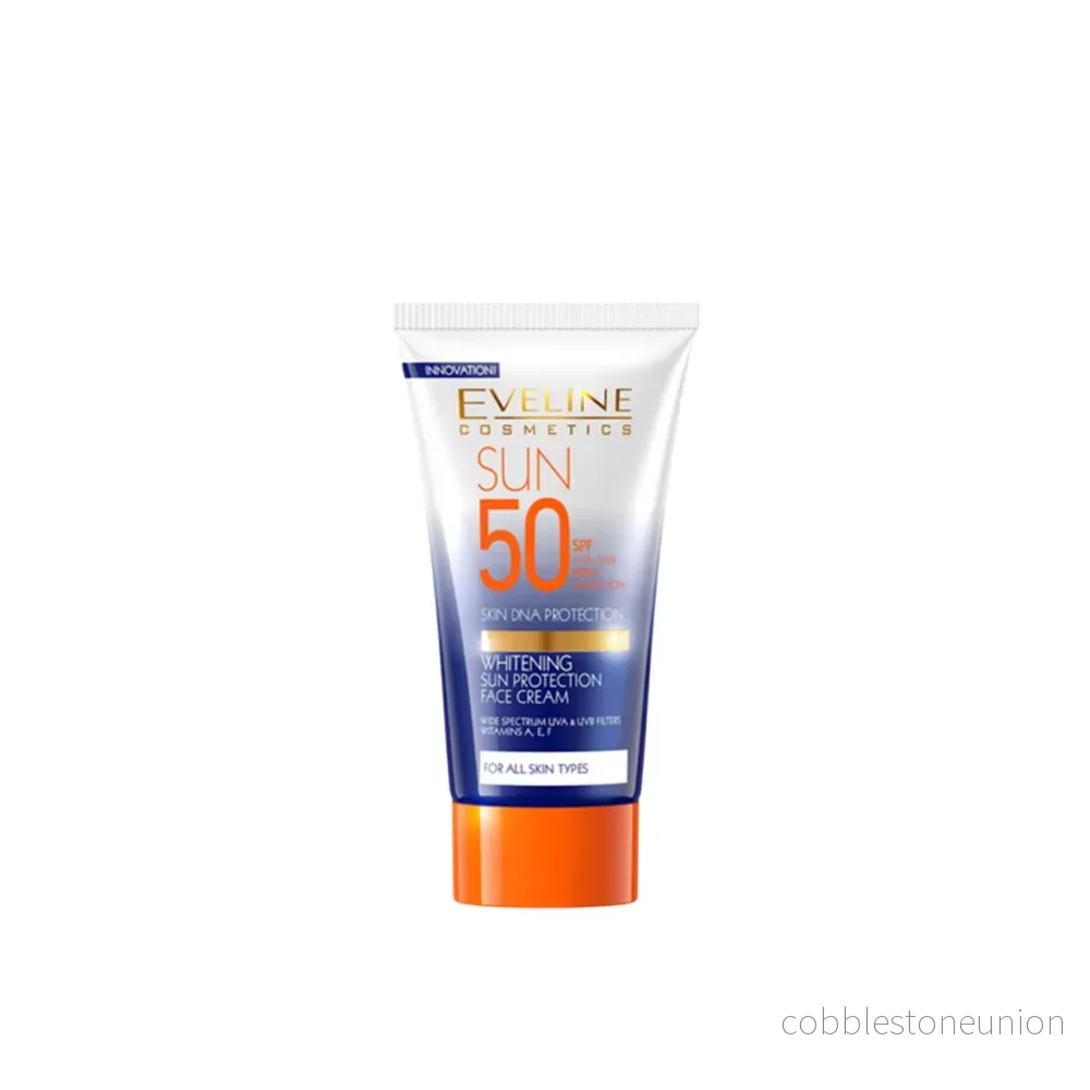 Eveline Cosmetics, Whitening Sun Protection, Hyaluronsyra, Vitgöring, Dagligen, Grädde, För ansiktet, SPF 50, 50 ml
