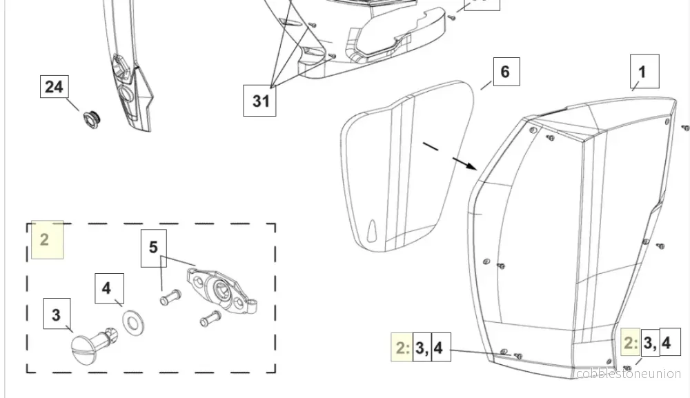 BRP skruesett sidepanel 5009991 – Evinrude G2 - Bild 2