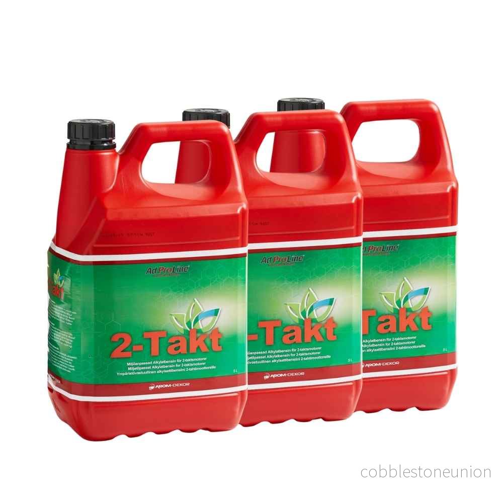 Miljövänlig Alkylatbensin för 2-taktsmotorer 3×5 Liter Miljövänlig Alkylatbensin för 2-taktsmotorer 3×5 Liter