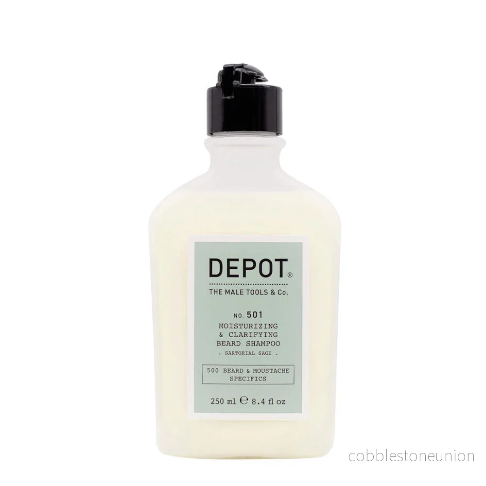Depot, 500 Beard & Mustache Specifics No. 501, Beard Shampoo, Återfuktande och klargörande, 250 ml Depot, 500 Beard & Mustache Specifics No. 501, Beard Shampoo, Återfuktande och klargörande, 250 ml