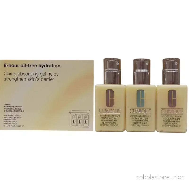 Set Trio, Clinique, Dramatically Different Face Care, Parabenfri, Återfuktande, Dag & Natt, Gel, För ansiktet, 3 st, 125 ml - Bild 2