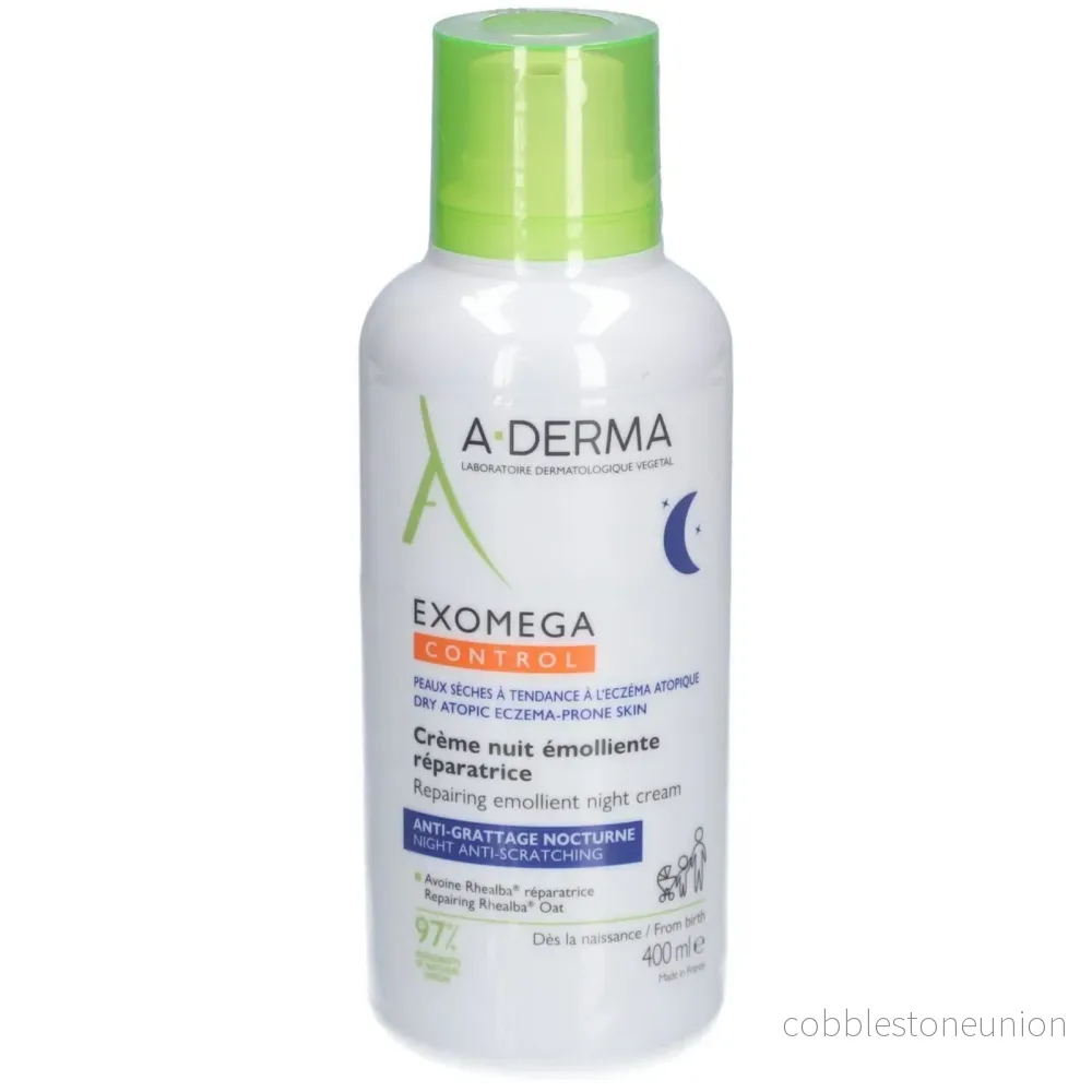 A-Derma, Exomega Control, Mjukgörande, Natt, Kräm, Ansikte, 400 ml - Bild 3